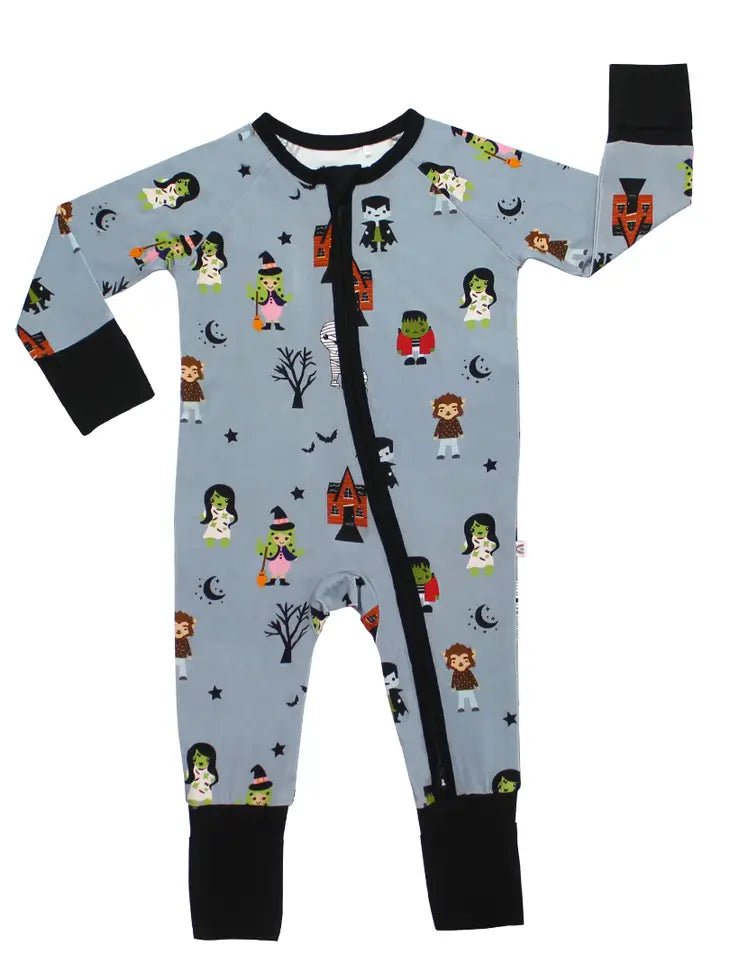 Monster Mash Halloween Bamboo Pajamas for Infants - Juli's Wearable Art