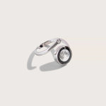 Moonglow Cosmic Spiral Adjustable Ring - Silver - Juli's Wearable Art