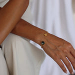 Moonglow Crepuscule Cuff Bracelet - Gold - Juli's Wearable Art