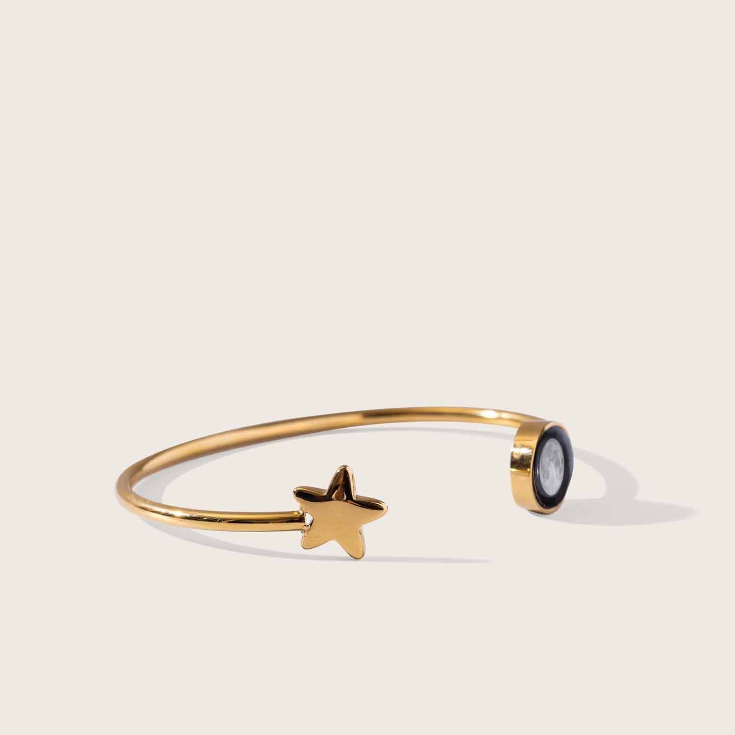 Moonglow Crepuscule Cuff Bracelet - Gold - Juli's Wearable Art