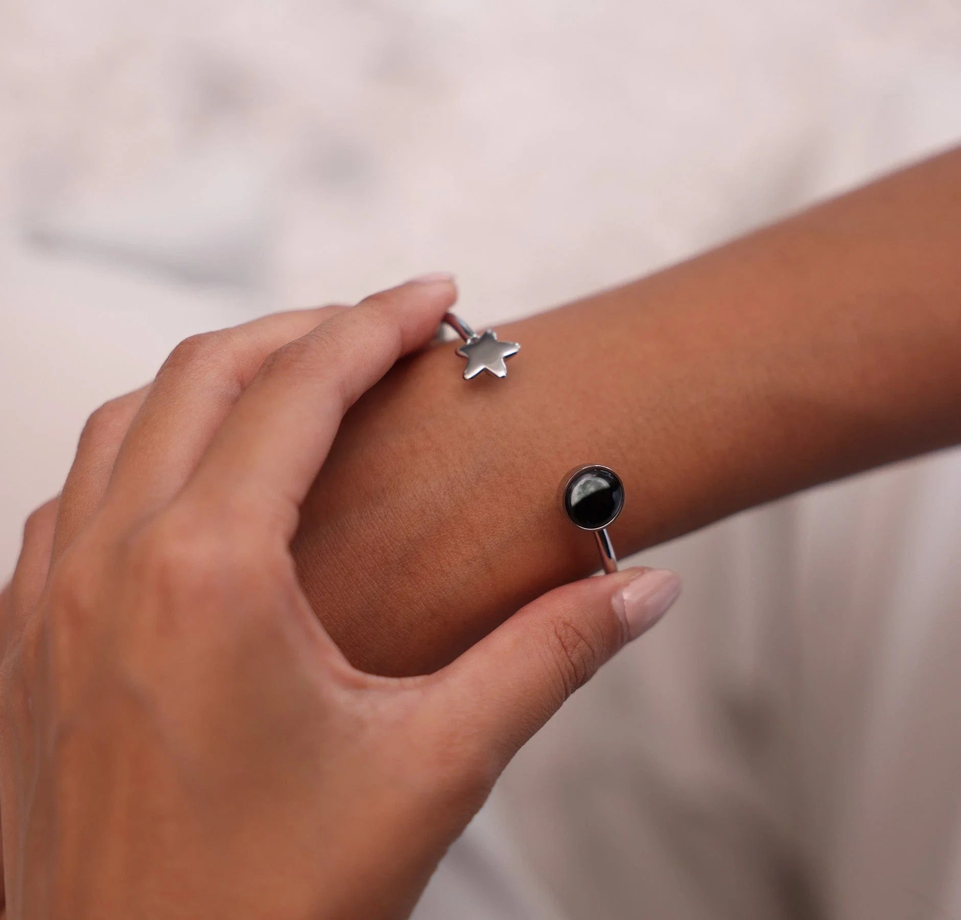 Moonglow Crepuscule Cuff Bracelet - Silver