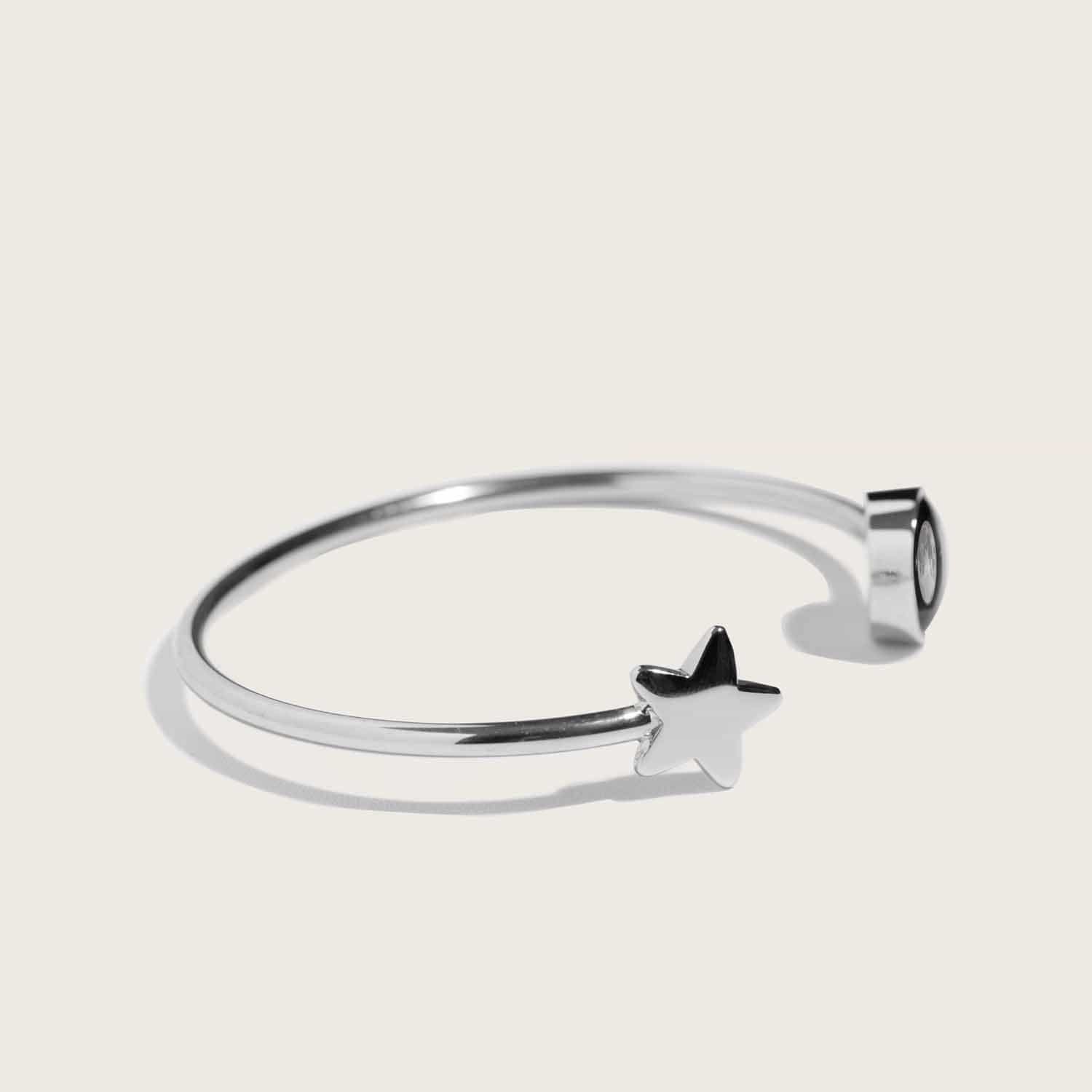 Moonglow Crepuscule Cuff Bracelet - Silver - Juli's Wearable Art