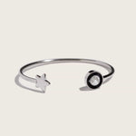 Moonglow Crepuscule Cuff Bracelet - Silver - Juli's Wearable Art