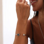 Moonglow Crepuscule Cuff Bracelet - Silver - Juli's Wearable Art