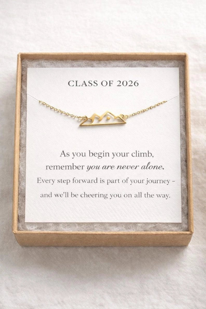Mountain Mustard Seed | Class of 2026 Graduation Necklace | Gold
