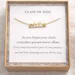Mountain Mustard Seed | Class of 2026 Graduation Necklace | Gold - Juli's Wearable Art
