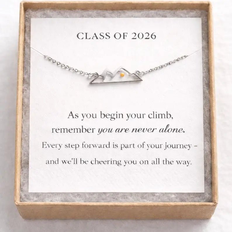 Mountain Mustard Seed | Class of 2026 Graduation Necklace | Silver
