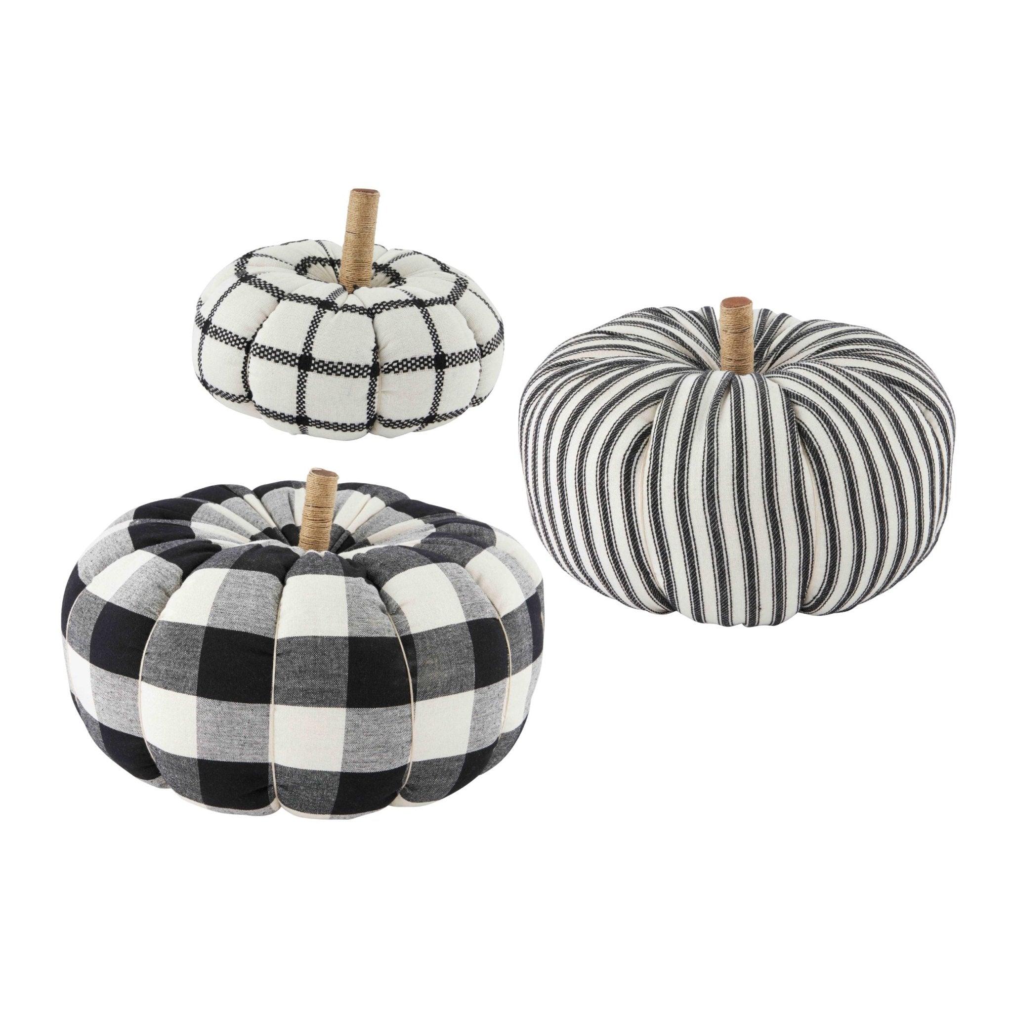 Mudpie Black & White Pumpkins - Juli's Wearable Art