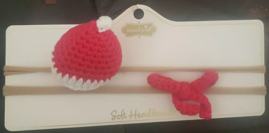 Mudpie Santa Hat Crochet Headband - Juli's Wearable Art