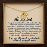 Mustard Seed + Cross Charm Faith Necklace | Gold - Juli's Wearable Art