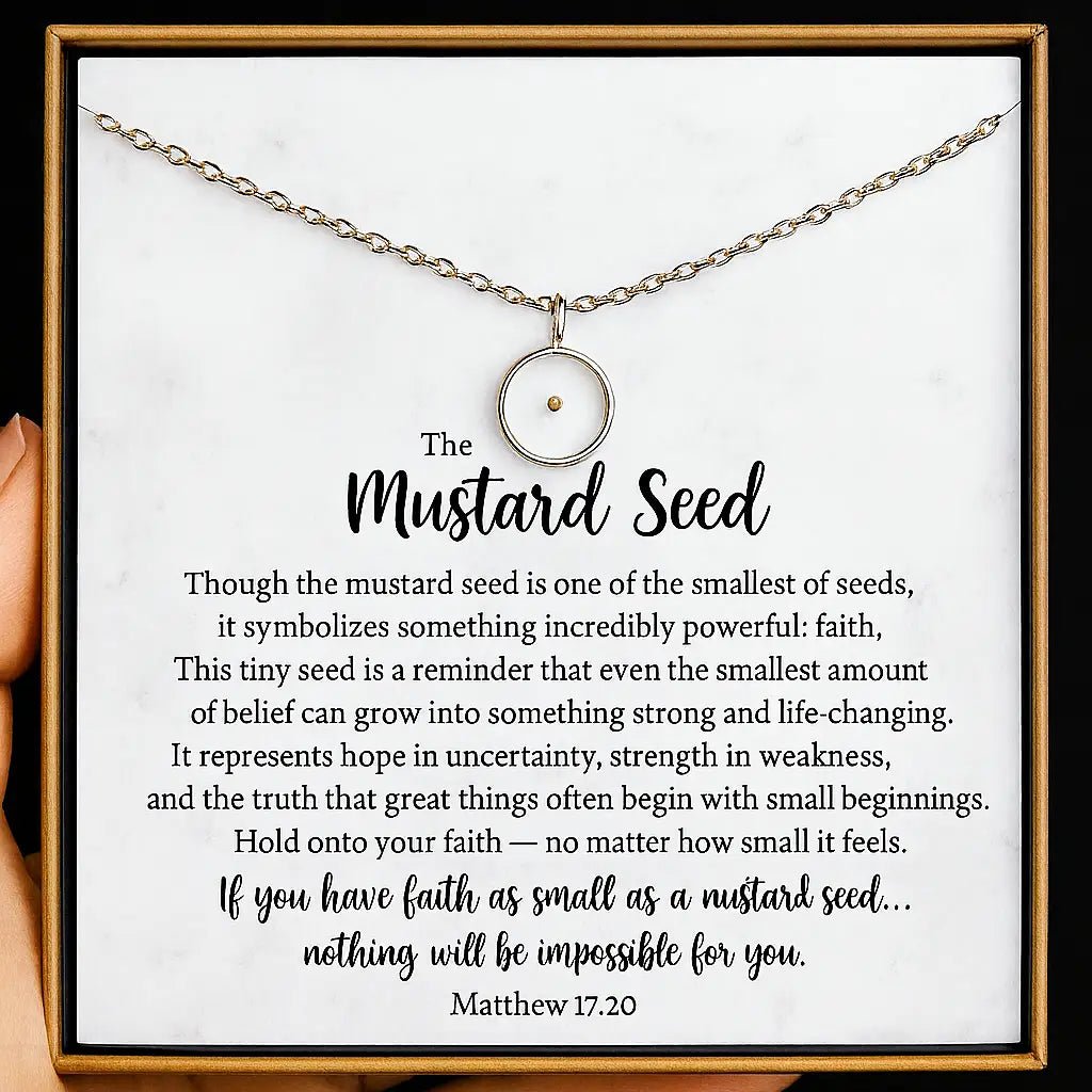 Mustard Seed Faith Necklace | Silver