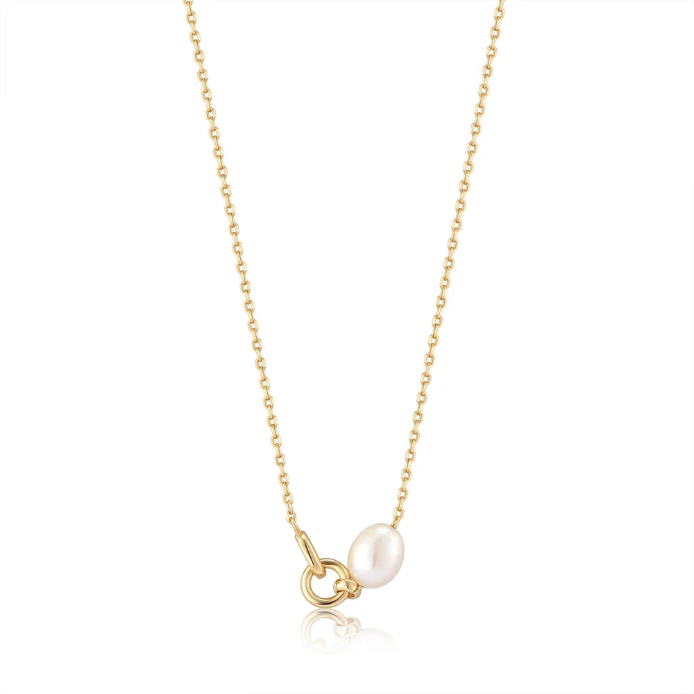 Ania Haie Pearl Link Chain Necklace