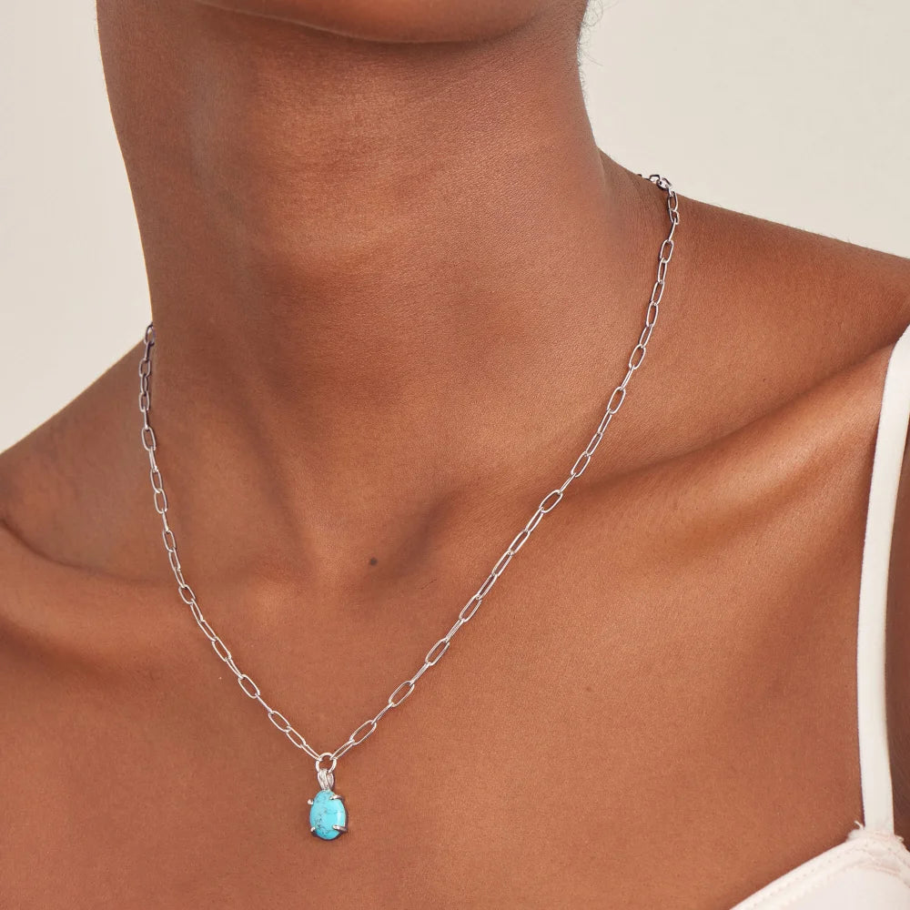 Ania Haie Turquoise Chunky Chain Drop Pendant Necklaces