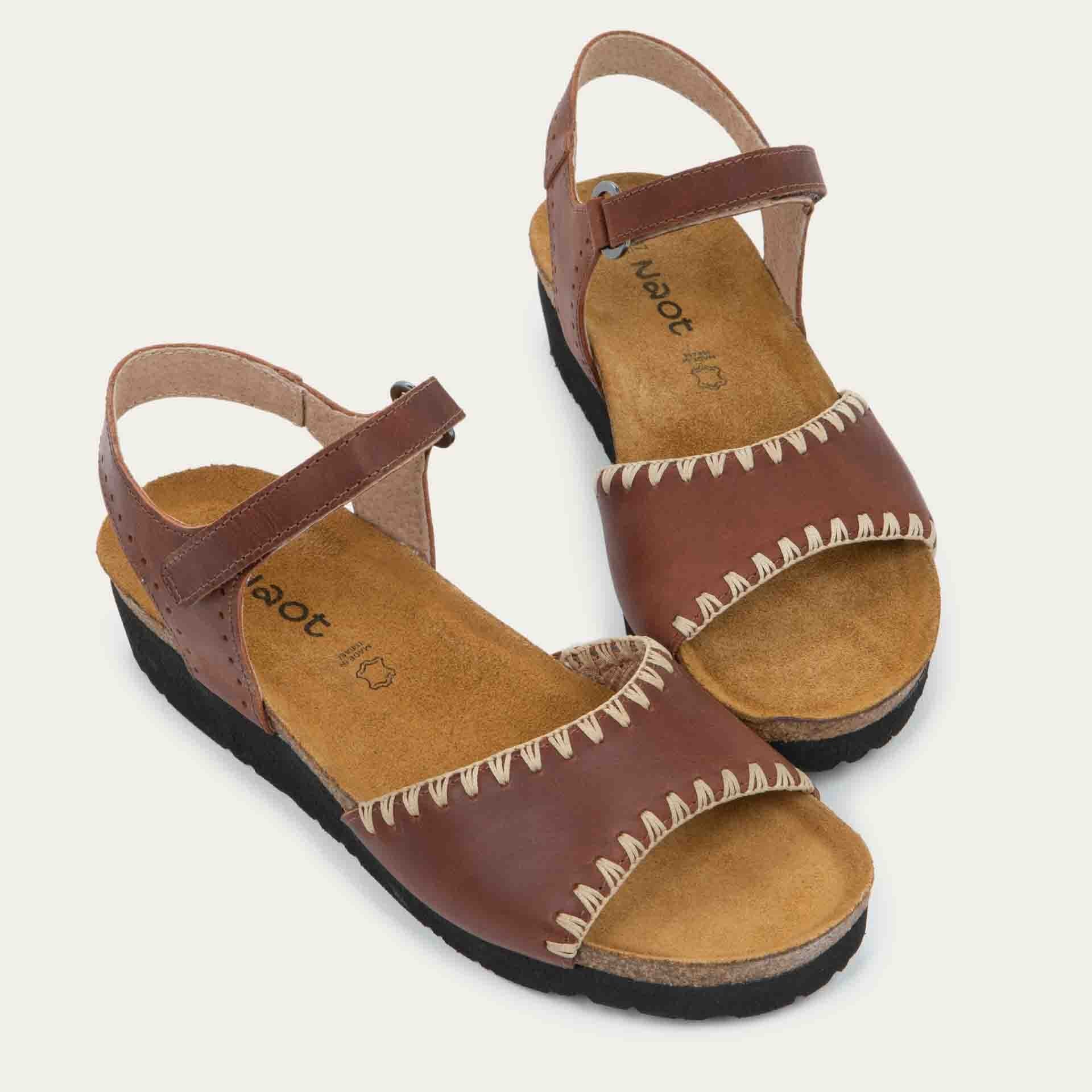 NAO Luna Sandals | Brown Brandy Nubuck - Juli's Wearable Art