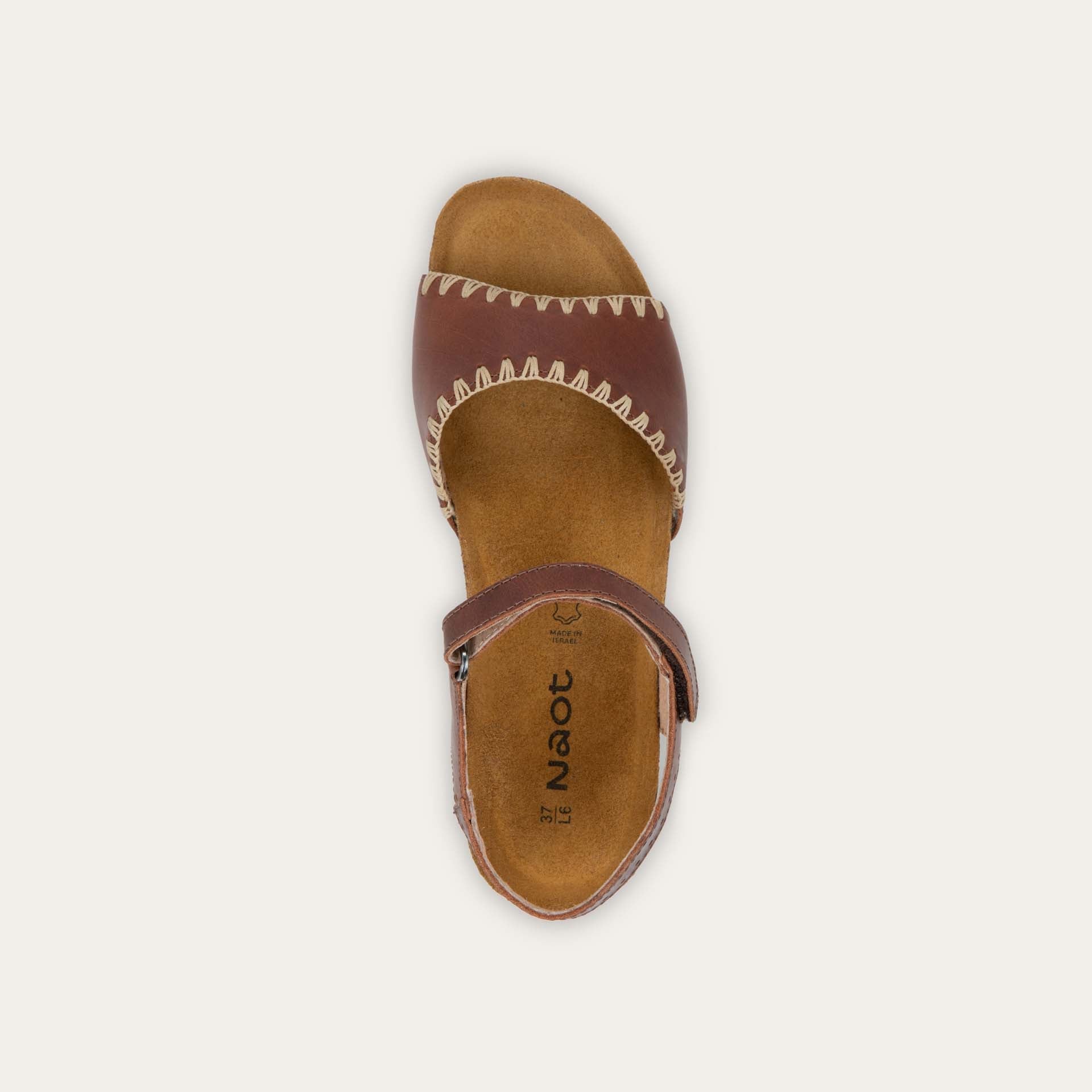 NAO Luna Sandals | Brown Brandy Nubuck - Juli's Wearable Art