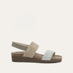 NAOT Amy Sandals | Beige Lizzard Leather/Beige Elastic - Juli's Wearable Art