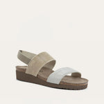 NAOT Amy Sandals | Beige Lizzard Leather/Beige Elastic - Juli's Wearable Art