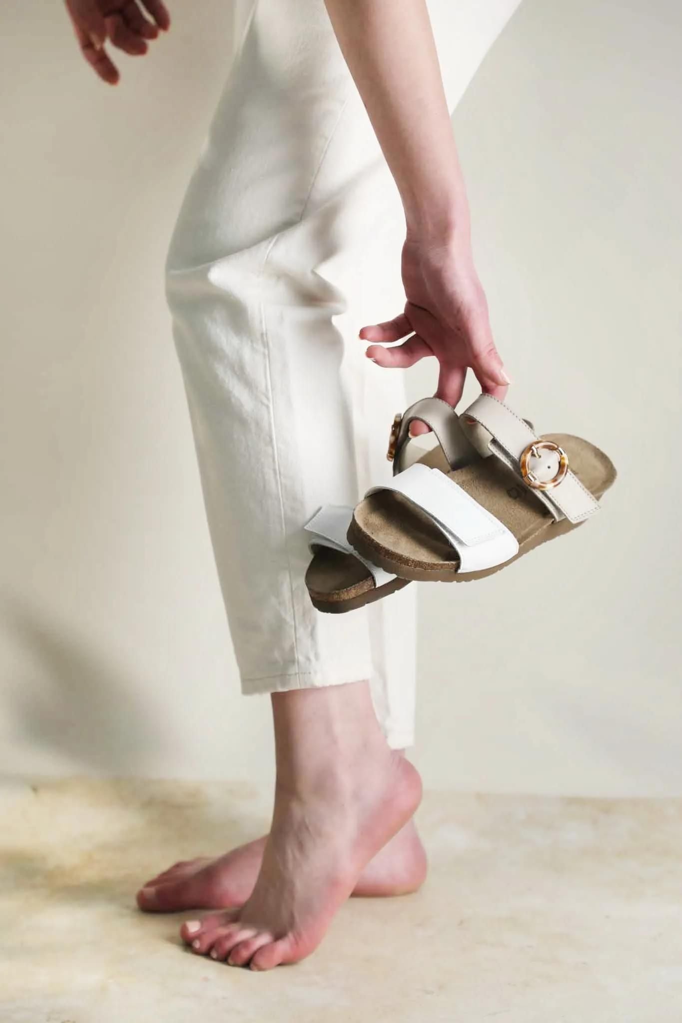 NAOT Anabel Sandal - Ivory & White - Juli's Wearable Art