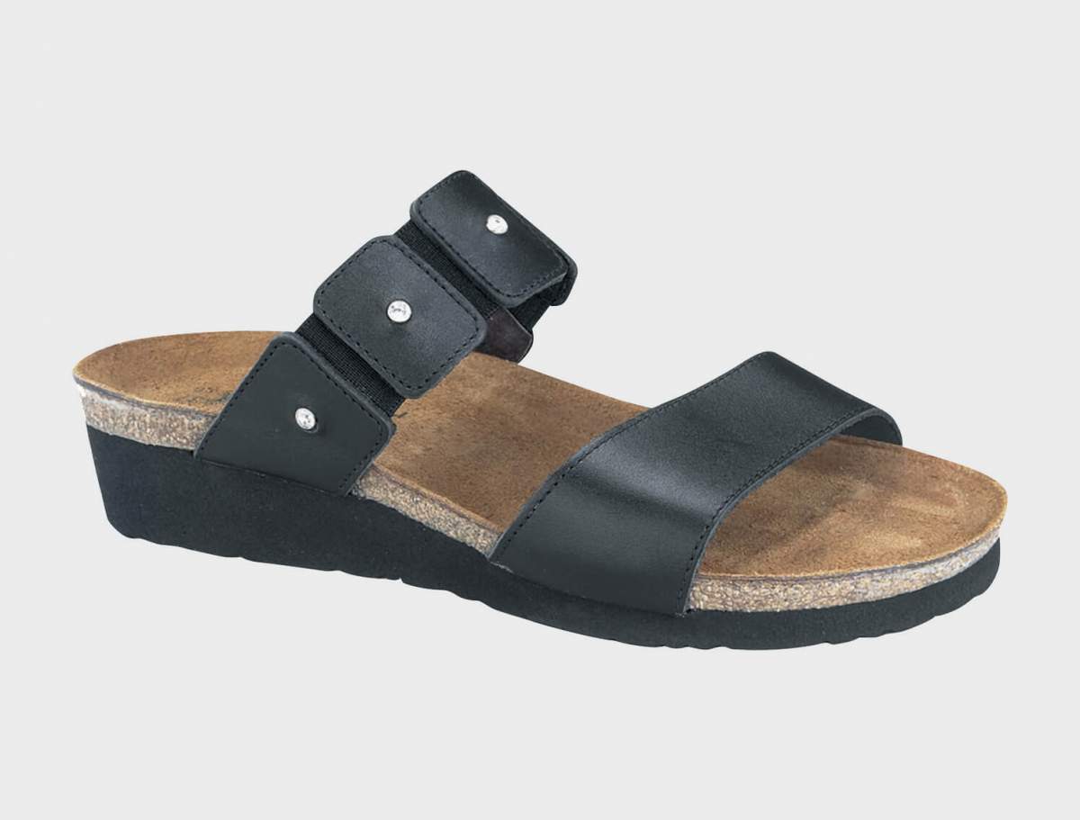 NAOT Ashley Sandals | Black Madras Leather