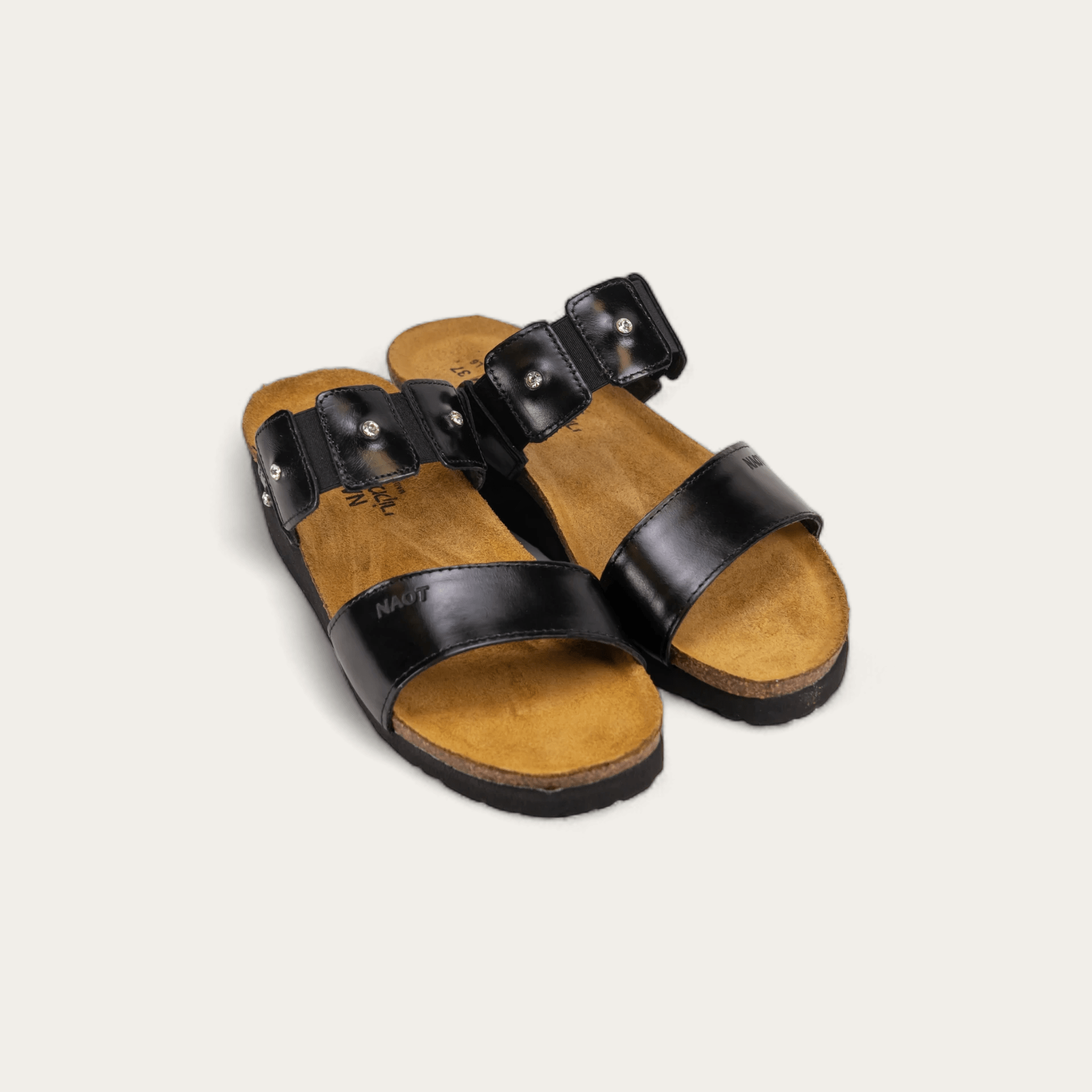 NAOT Ashley Sandals | Black Madras Leather - Juli's Wearable Art