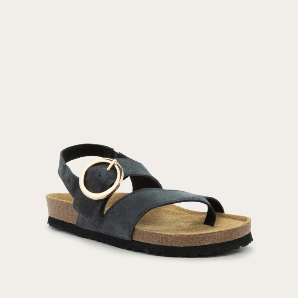 NAOT Baltimore Sandal - Charcoal Soft Suede - Juli's Wearable Art