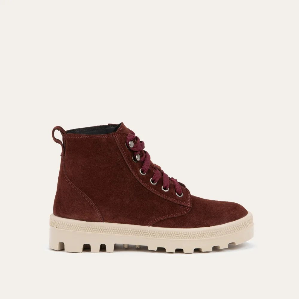 NAOT Canoe Boots | Cabernet Suede - Juli's Wearable Art