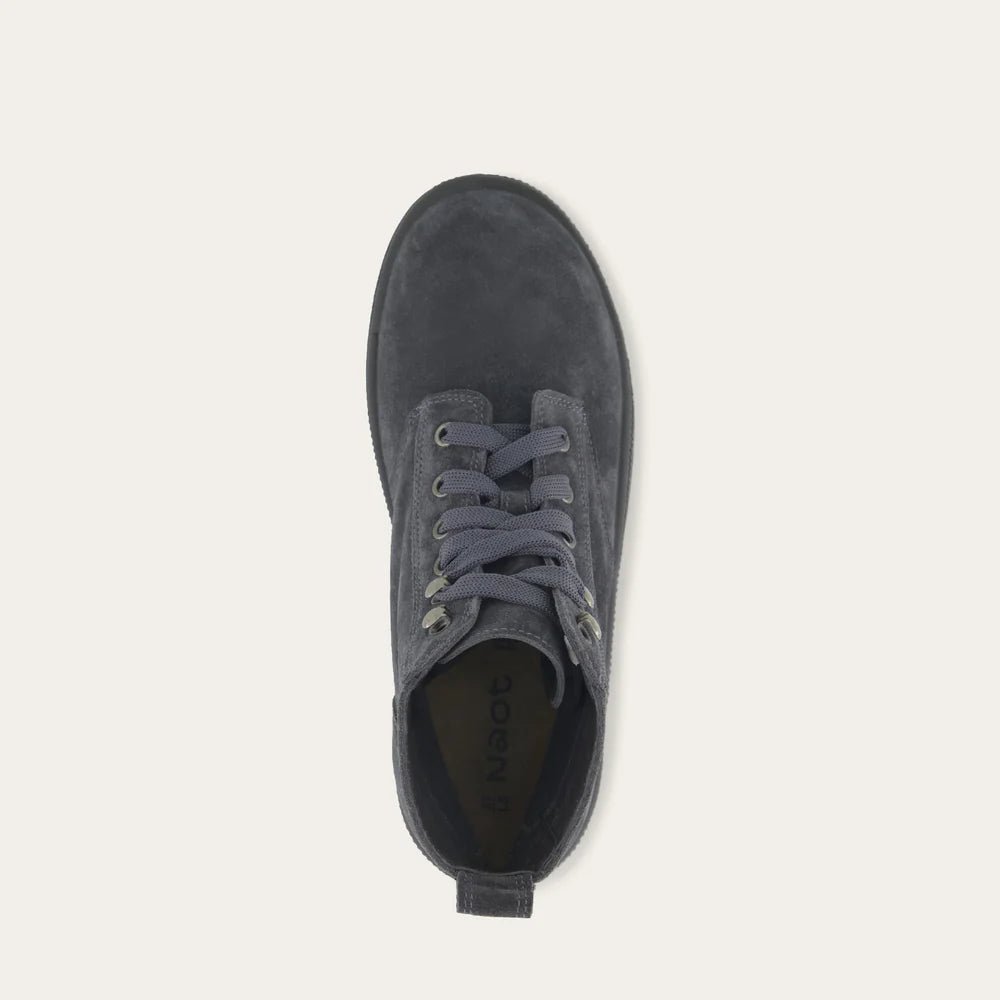 NAOT Canoe Boots - Charcoal Soft Suede - Juli's Wearable Art
