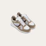 NAOT Collins - Ivory/White/Brown Combo with White Laces - Juli's Wearable Art