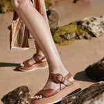 NAOT Crepe Sandal - Caramel Leather - Juli's Wearable Art