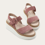 NAOT Crepe Sandal - Rose Pink Suede w/ Off White Sole - Juli's Wearable Art
