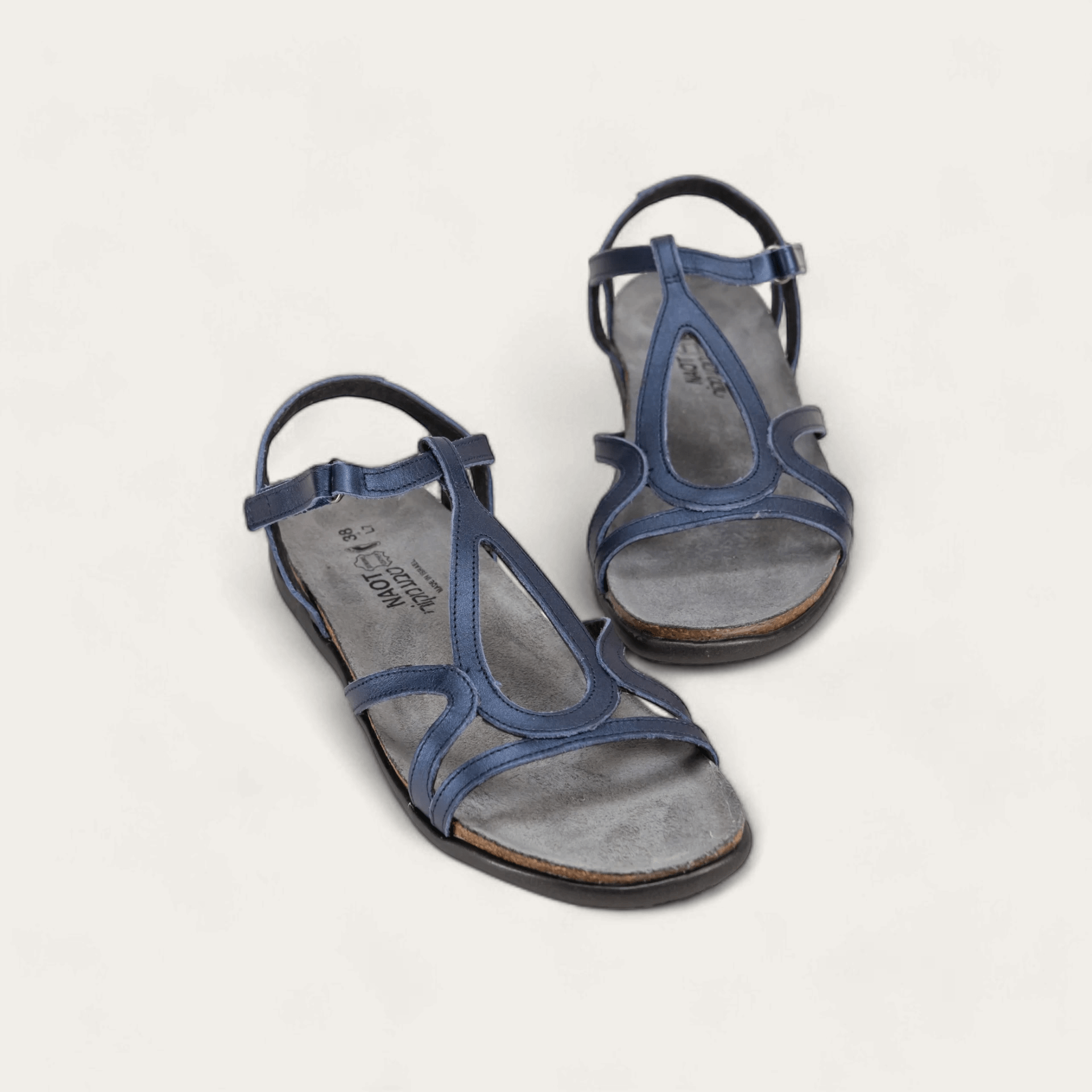 NAOT Dorith Sandal - Polar Sea Blue Leather - Juli's Wearable Art