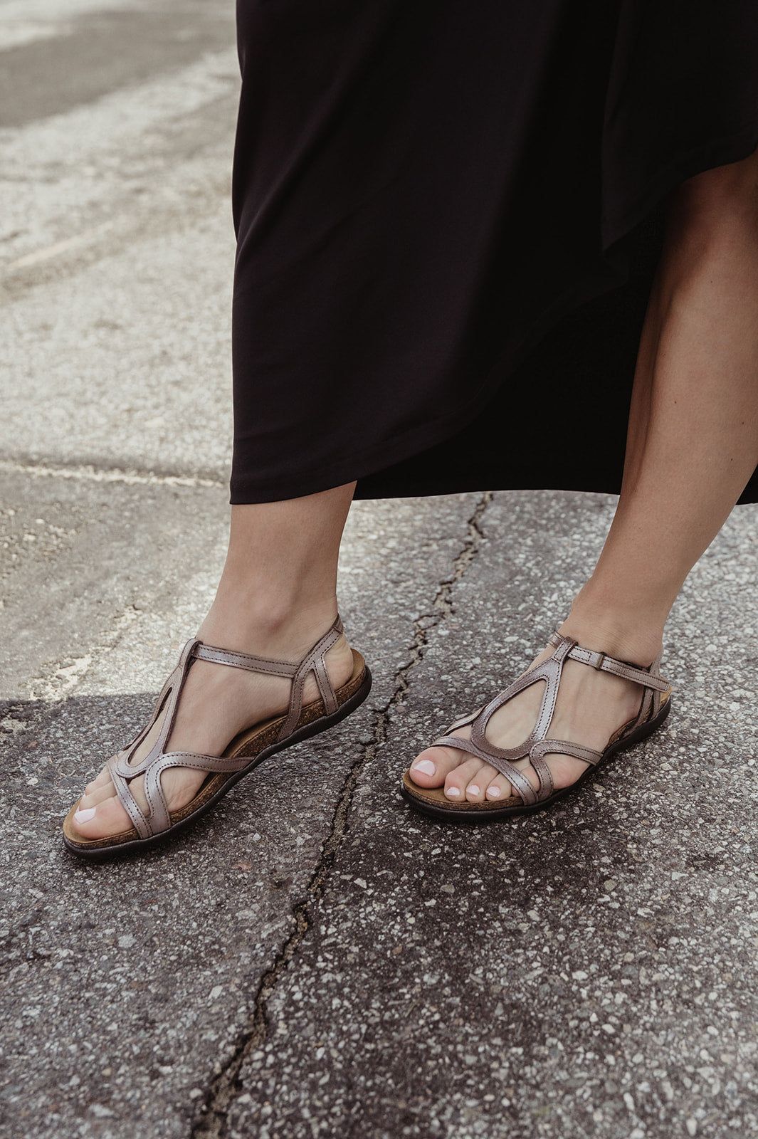 NAOT Dorith Sandals | Silver Threads Leather - Juli's Wearable Art