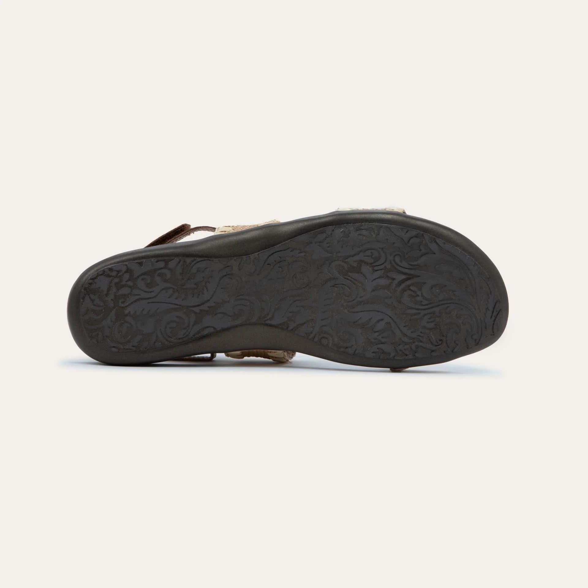 NAOT Dylan Sandals | Latte Brown Leather/Sandy/Ivory Stretch - Juli's Wearable Art