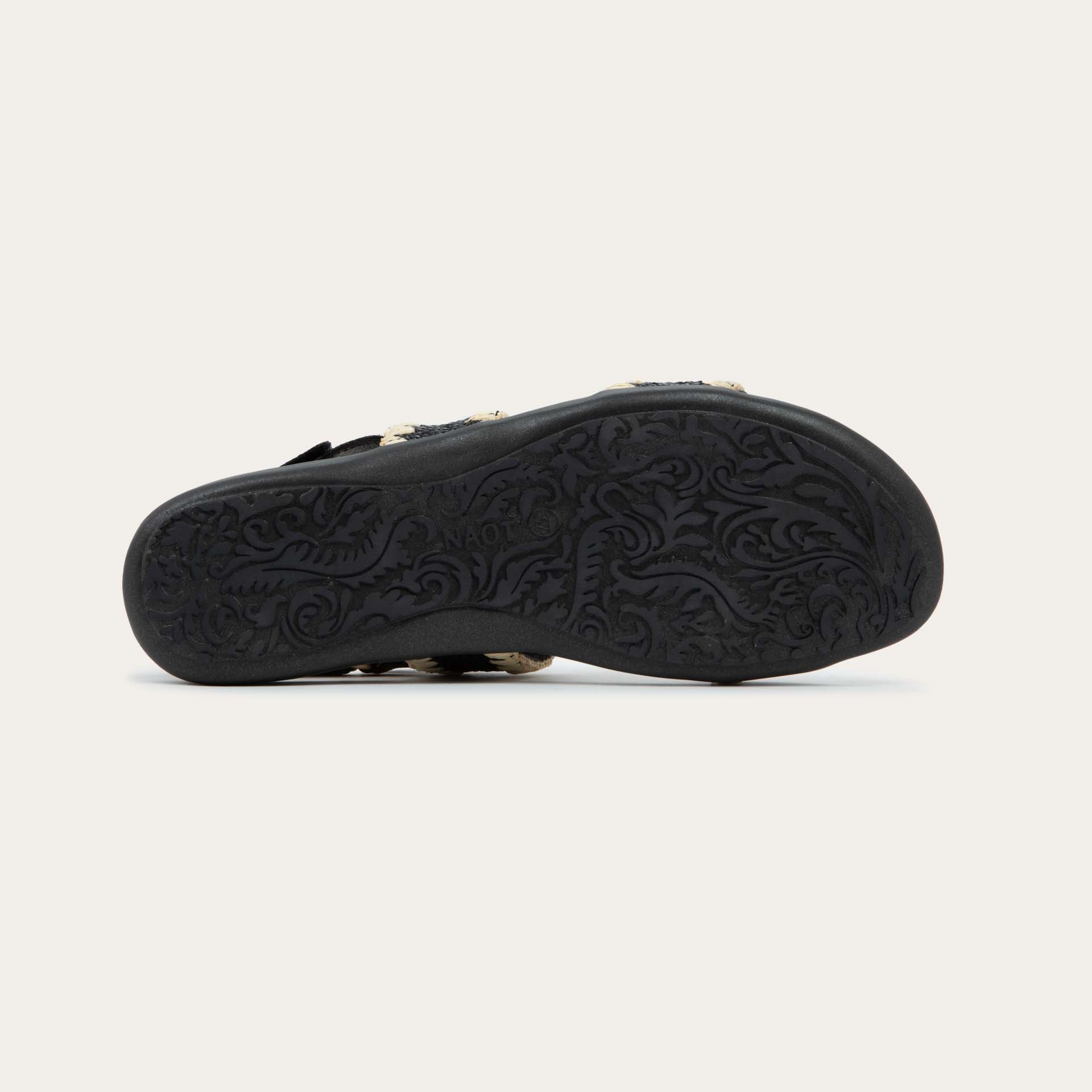 NAOT Dylan Sandals | Soft Black Leather - Juli's Wearable Art