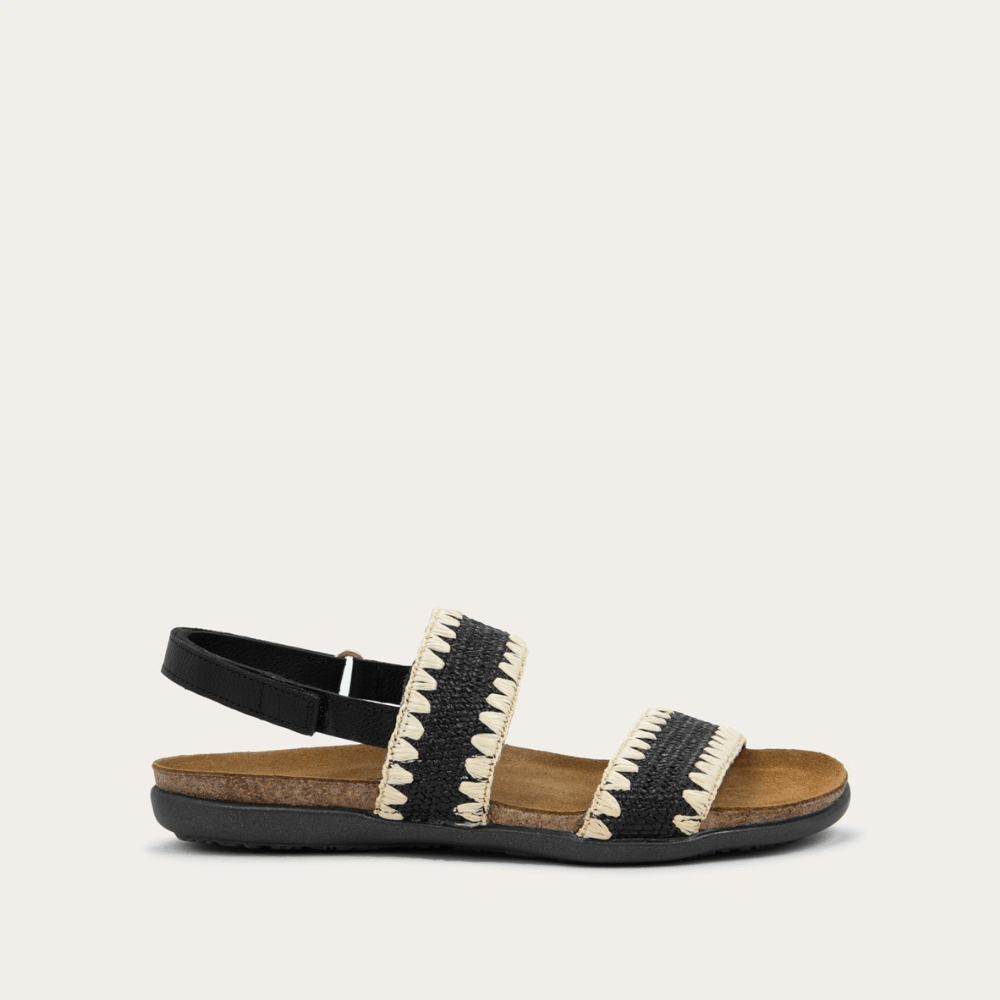NAOT Dylan Sandals | Soft Black Leather - Juli's Wearable Art
