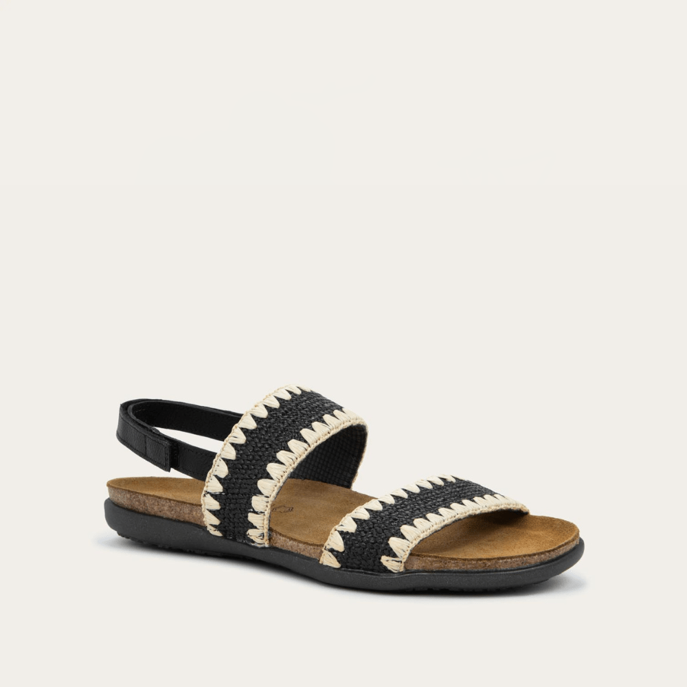 NAOT Dylan Sandals | Soft Black Leather - Juli's Wearable Art