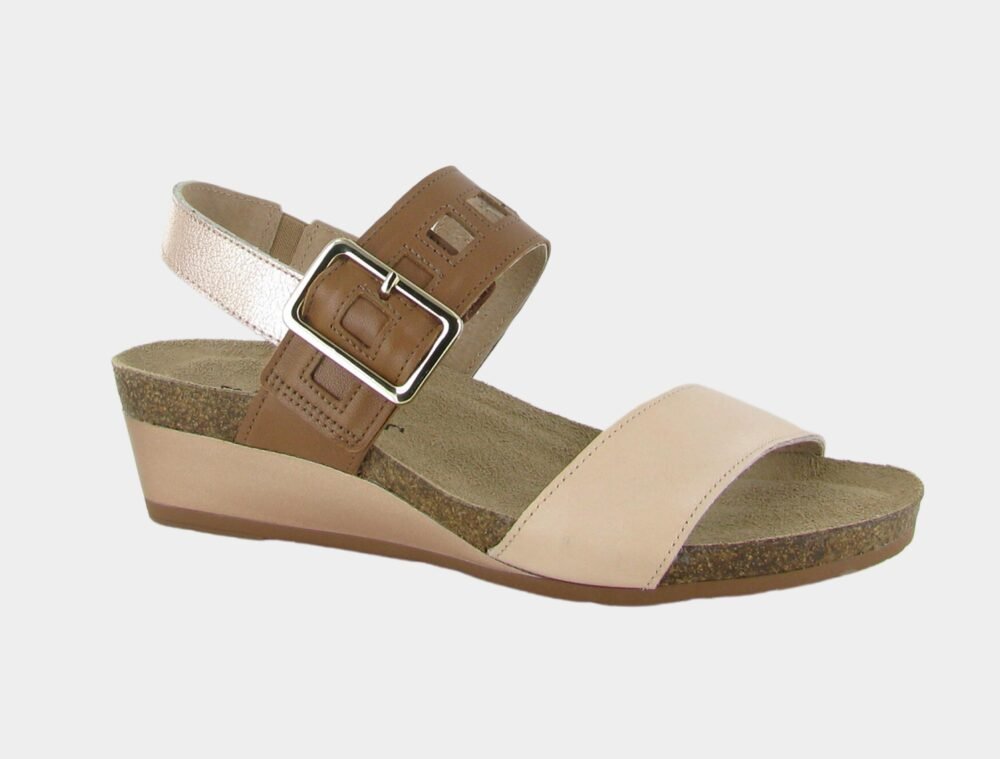 NAOT Dynasty Sandal - Blush/Caramel/Rose Gold - Juli's Wearable Art