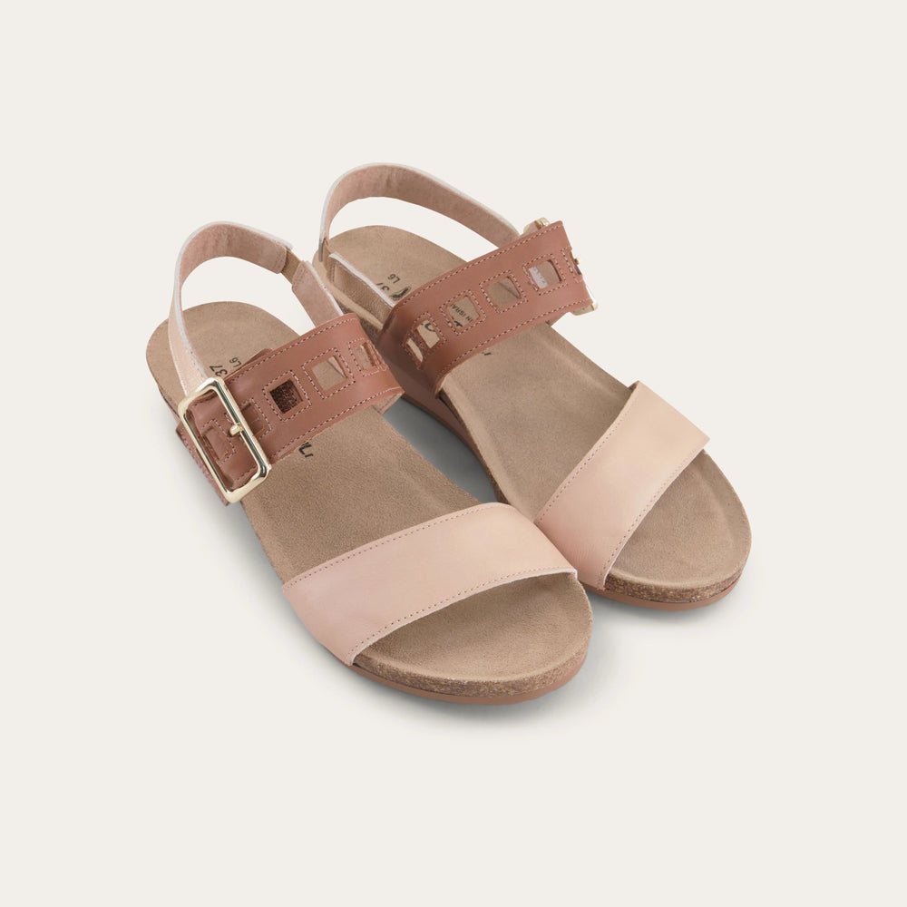 NAOT Dynasty Sandals | Blush/Caramel/Rose Gold - Juli's Wearable Art