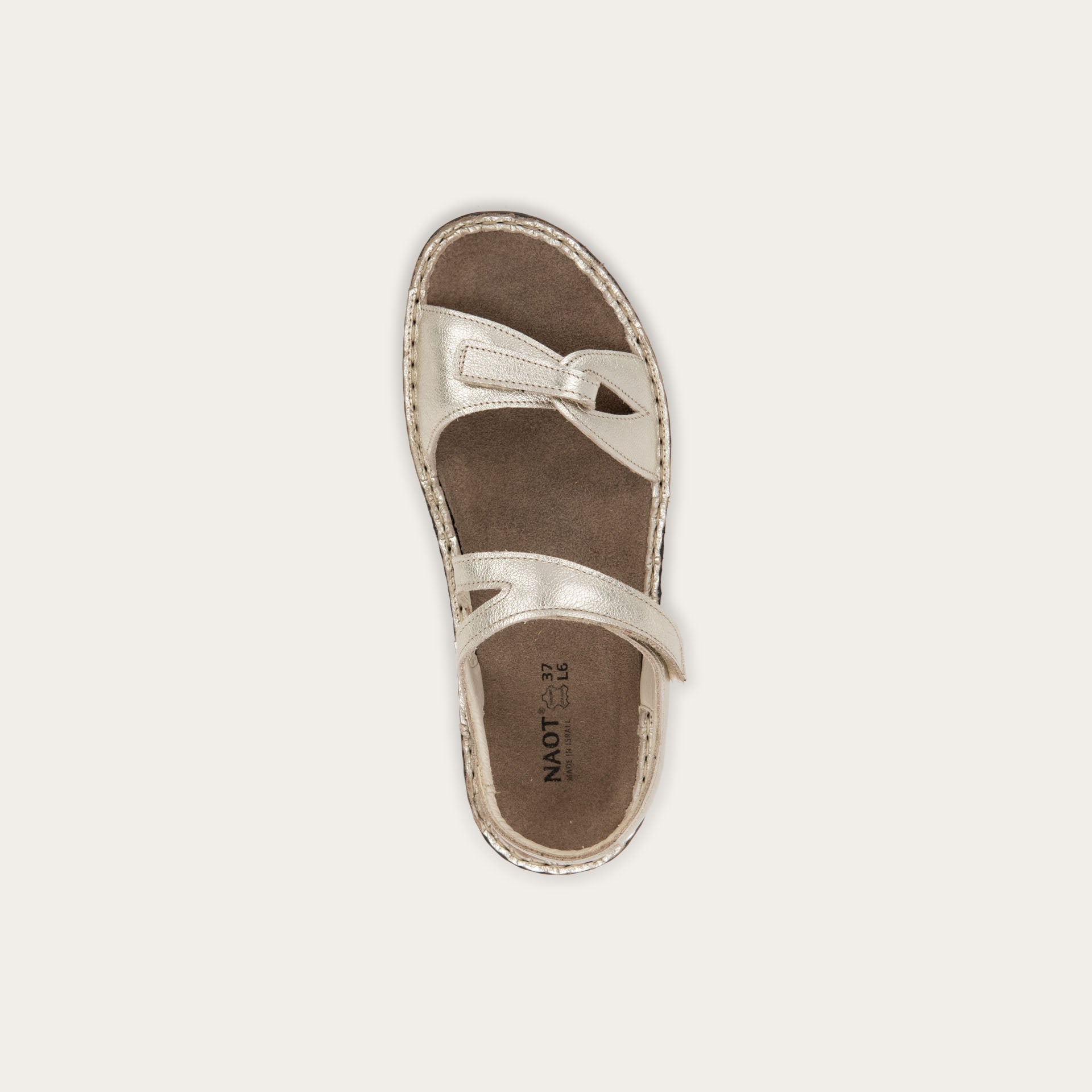 NAOT Evora Sandal - Gold Radiant Leather - Juli's Wearable Art