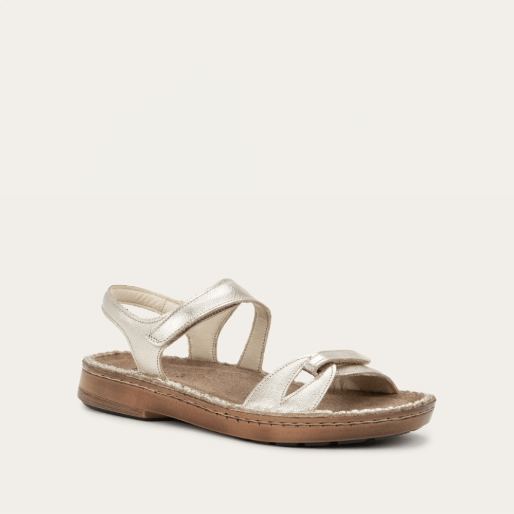 NAOT Evora Sandal - Gold Radiant Leather - Juli's Wearable Art