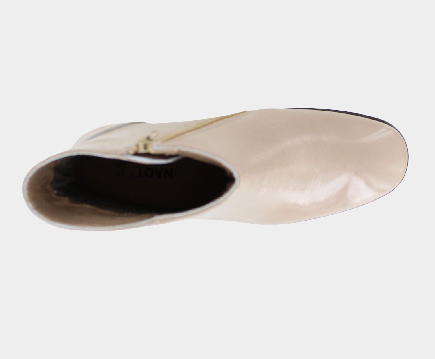 NAOT Goodie - Camel Crinkle Patent Leather - Juli's Wearable Art