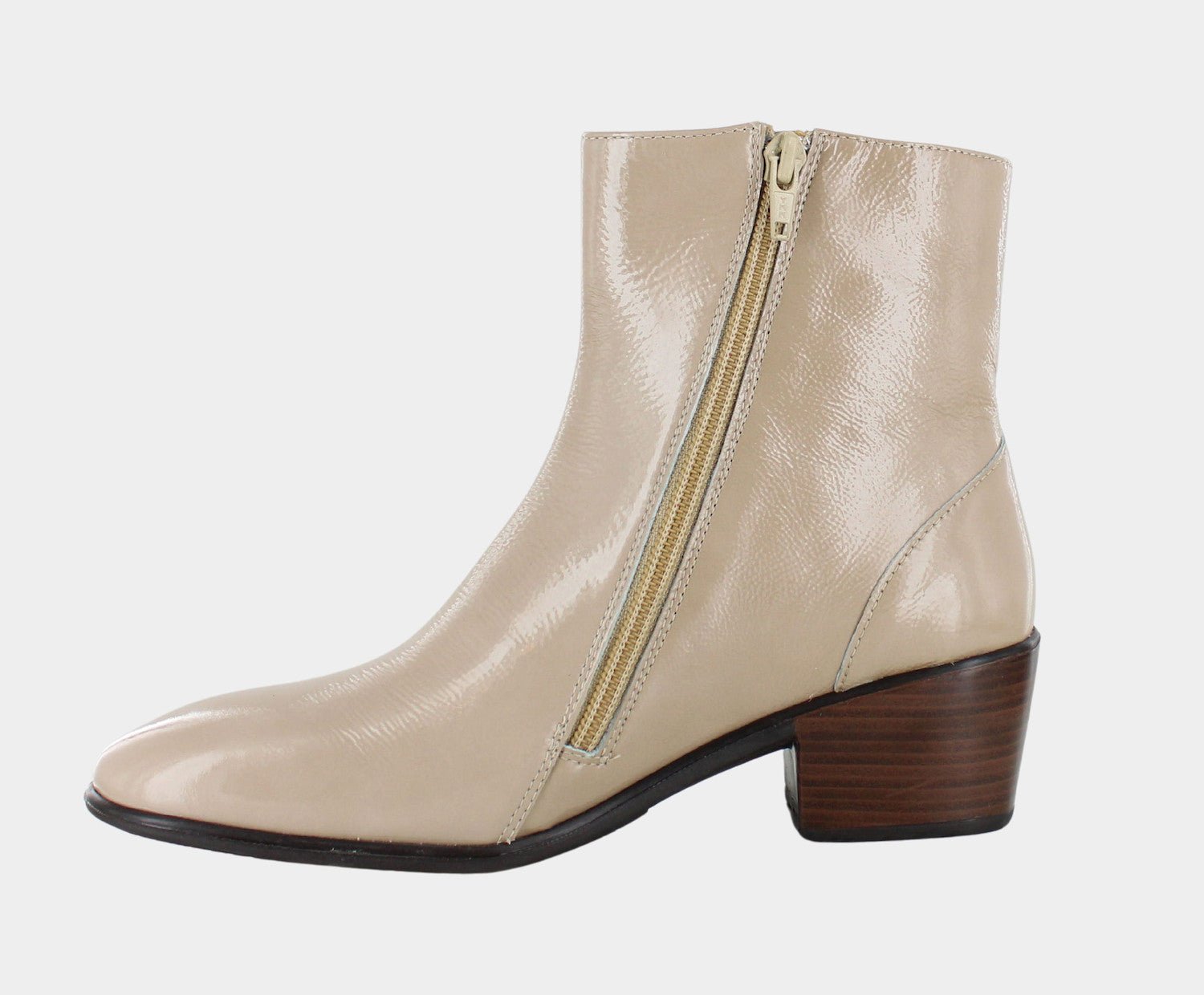 NAOT Goodie - Camel Crinkle Patent Leather - Juli's Wearable Art