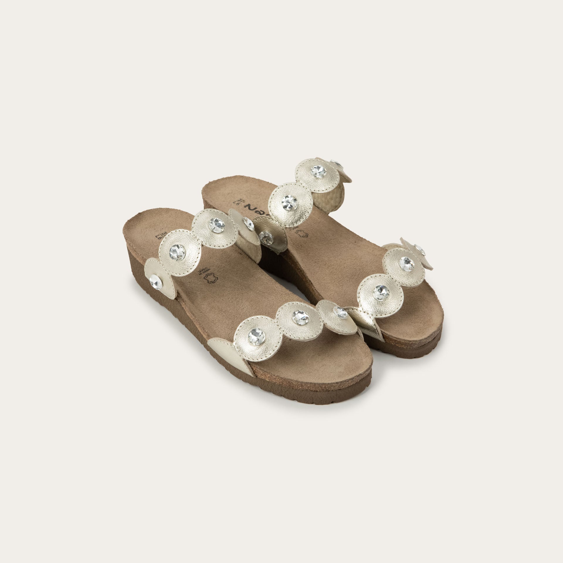 NAOT Hailey Sandal - Gold Radiant Leather - Juli's Wearable Art