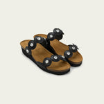 NAOT Hailey Sandal - Shiny Black Leather - Juli's Wearable Art
