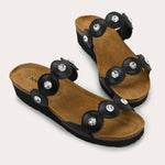 NAOT Hailey Sandal - Shiny Black Leather - Juli's Wearable Art