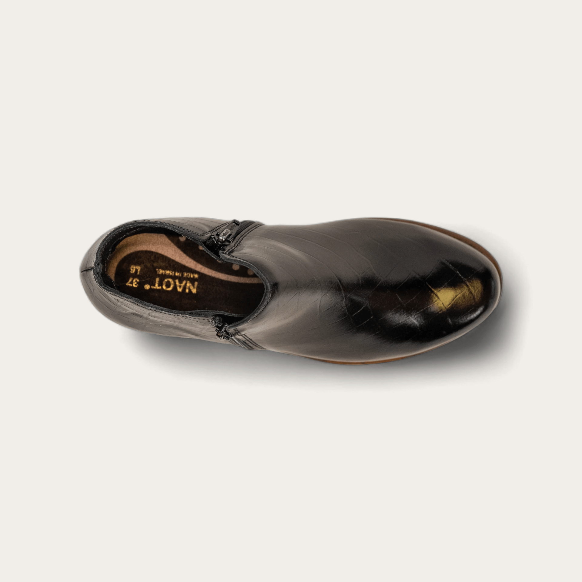 NAOT Helm - Black Croc Leather - Juli's Wearable Art