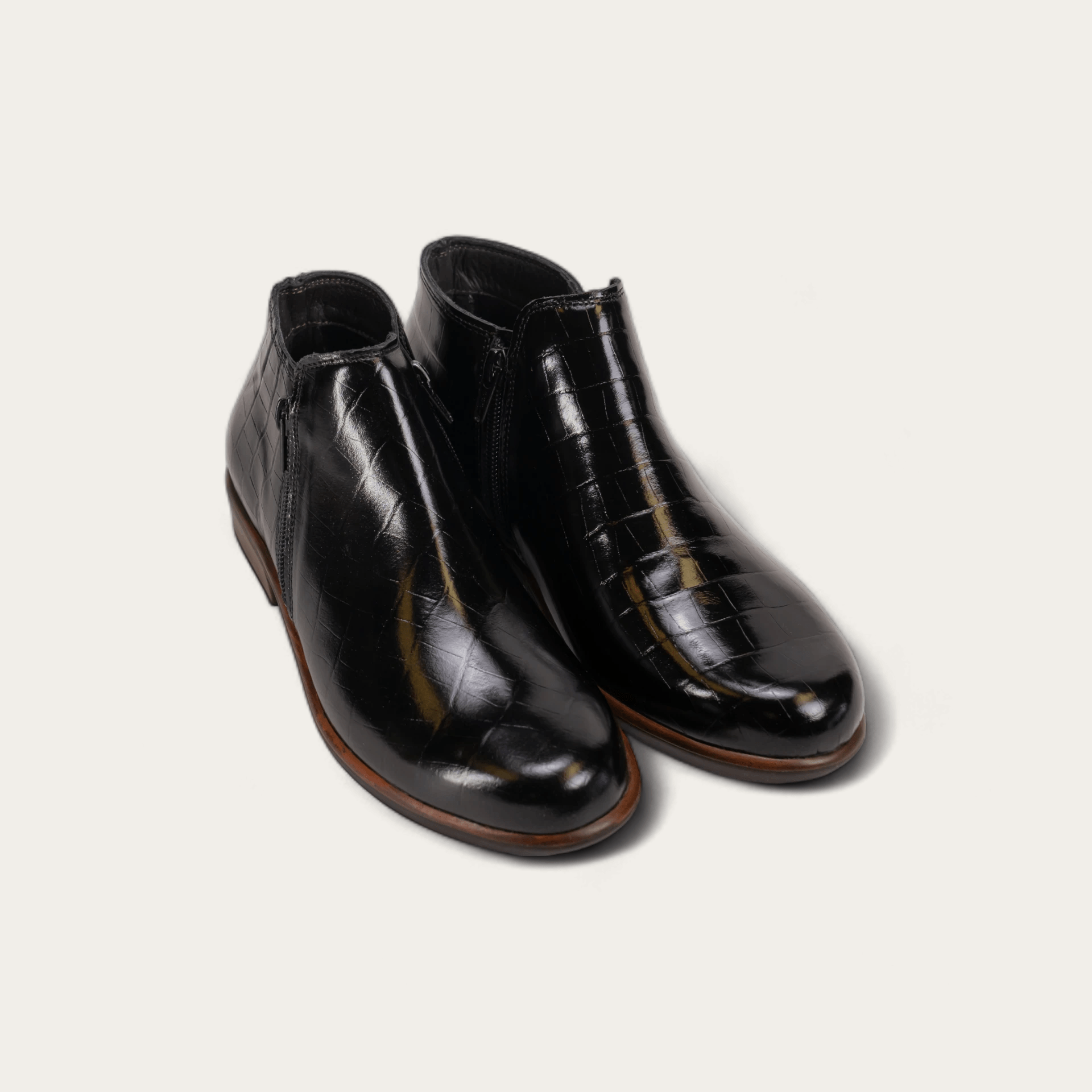 NAOT Helm - Black Croc Leather - Juli's Wearable Art