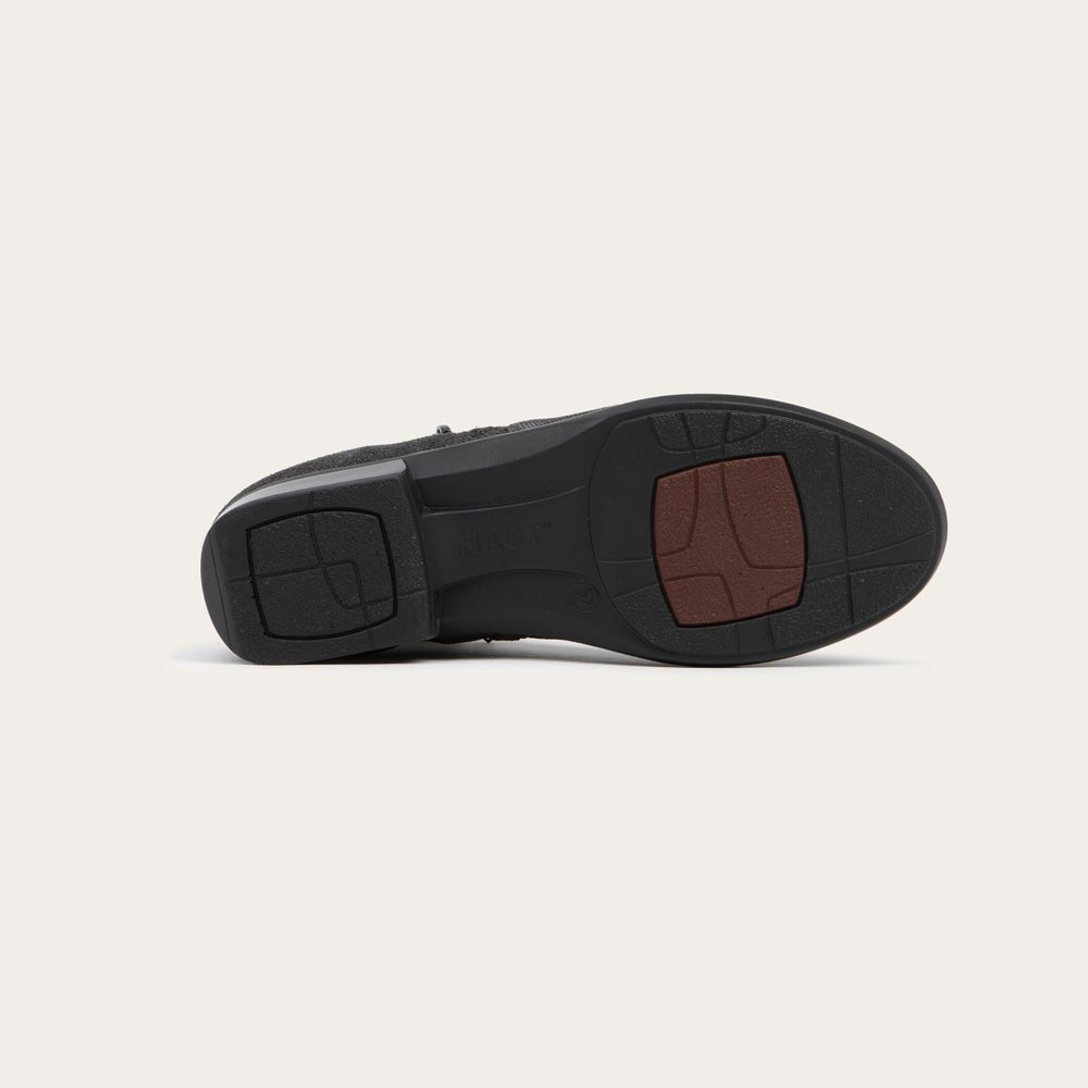 NAOT Helm | Black Embossed Suede - Juli's Wearable Art