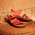 NAOT Kayla Sandal - Red Kiss Leather - Juli's Wearable Art