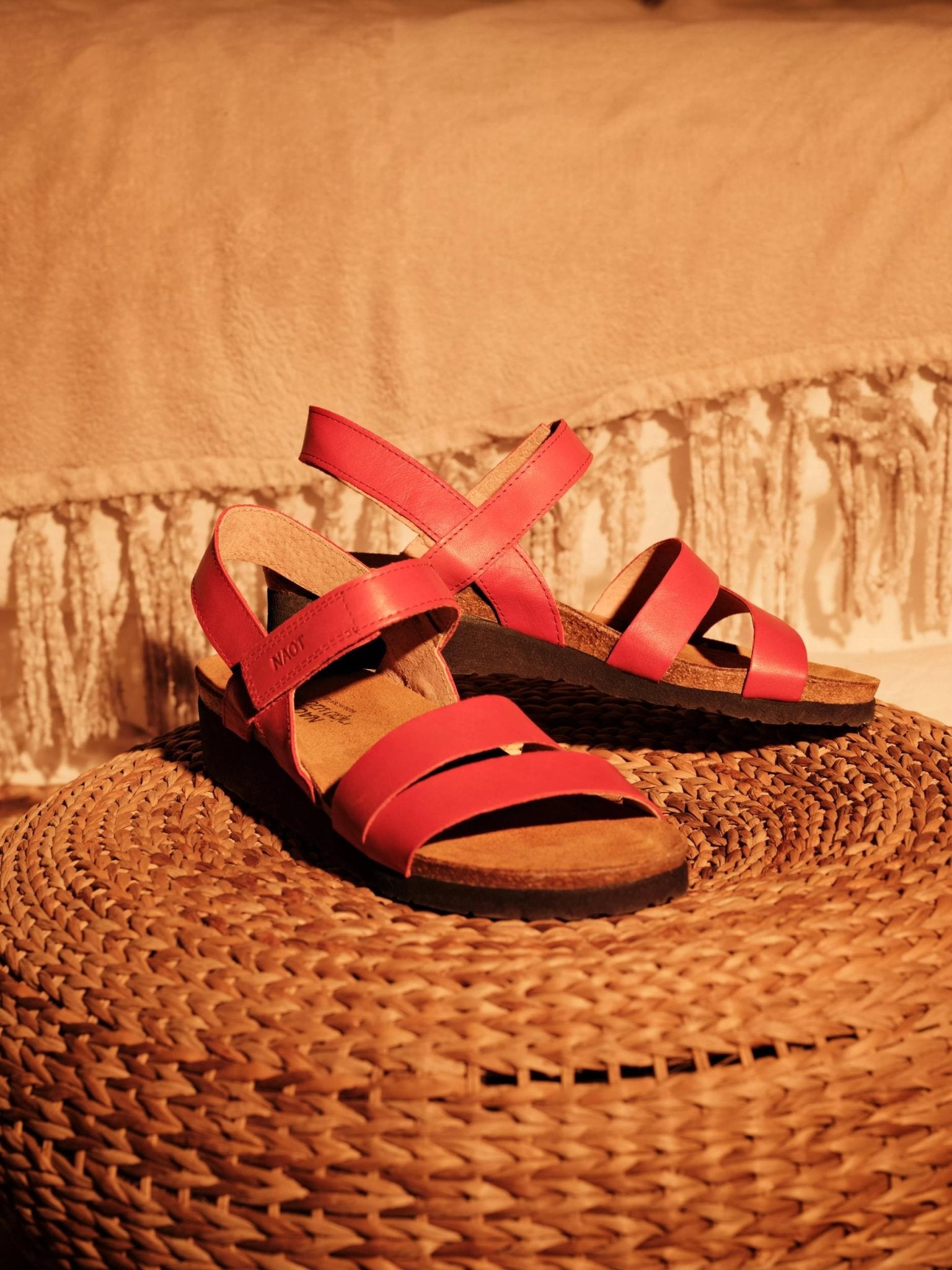 NAOT Kayla Sandal - Red Kiss Leather - Juli's Wearable Art